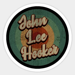 Circle Retro Vintage John Lee Hooker Sticker